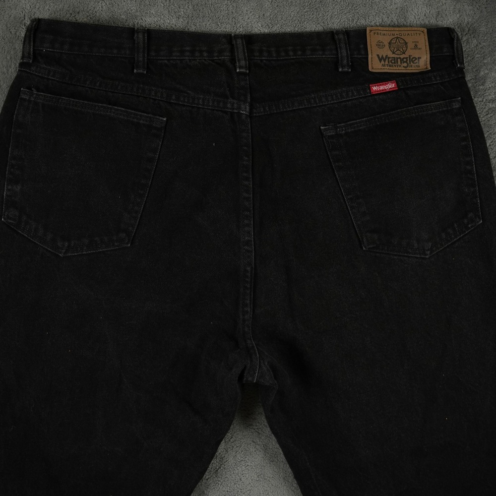 Vintage Wrangler Jeans Mens 40x29 Black Straight Leg Denim Made in USA Y2K - Picture 3 of 9